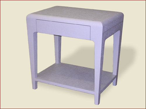 Product ID 052 - #100 Parsons Table with 1-1/2" Roll-Top Edge, Drawer and Shelf